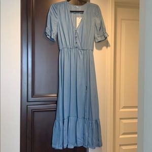 - Zara chambray midi dress